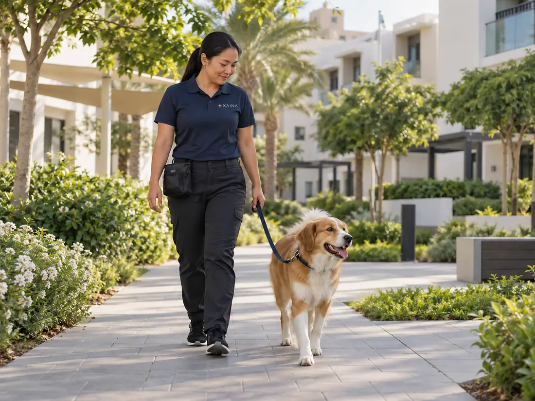 Dog walking professional